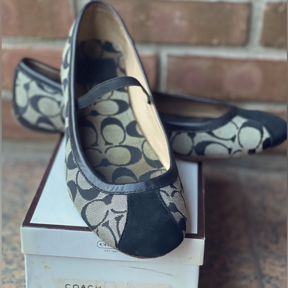 Coach Vintage Signature Judey Mary Jane Ballet Flat Black - Picture 4 of 13